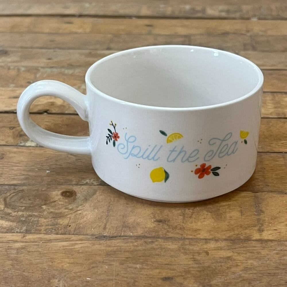 Clay Art Spill The Tea Ceramic Tea Cup Mug 2.5"
